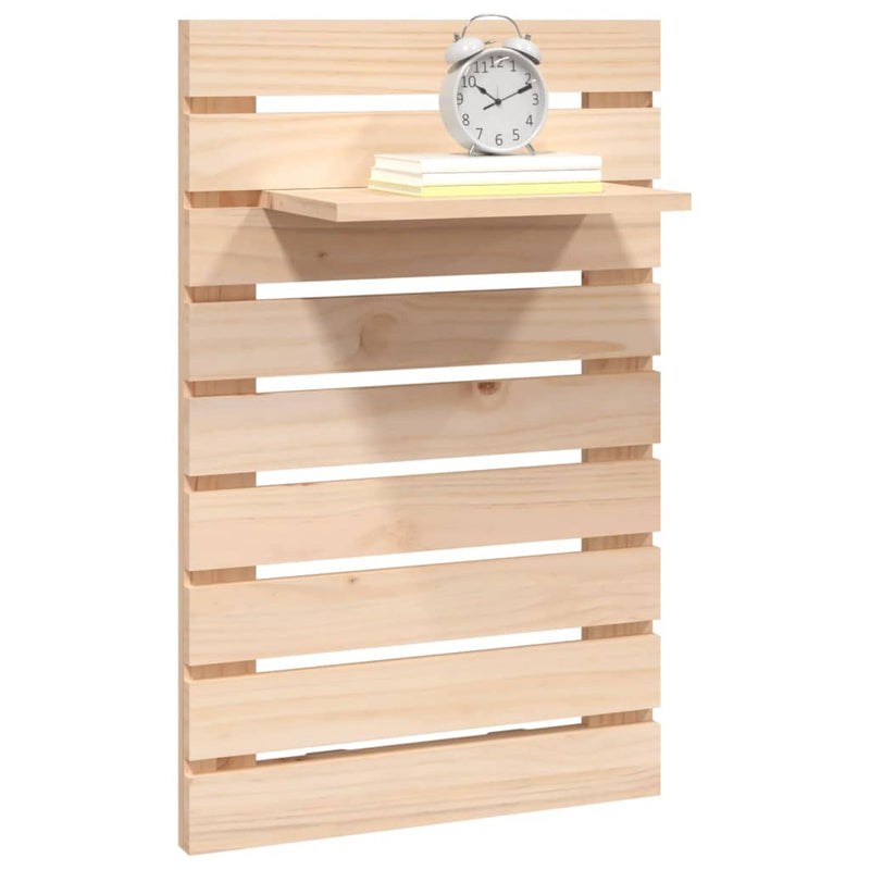 vidaXL Wall-mounted Bedside Shelves 2 pcs Black Solid Wood Pine