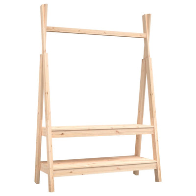 vidaXL Clothes Rack 100x45.5x150 cm Solid Wood Pine