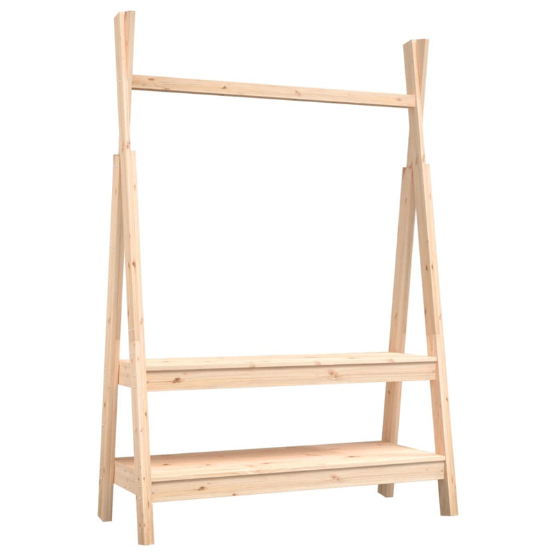 vidaXL Clothes Rack 100x45.5x150 cm Solid Wood Pine