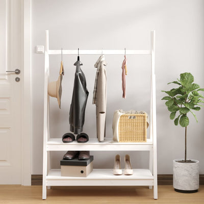 vidaXL Clothes Rack 100x45.5x150 cm Solid Wood Pine