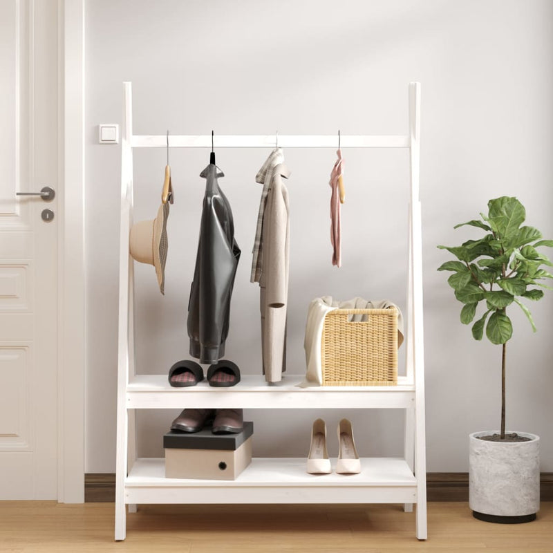 vidaXL Clothes Rack 100x45.5x150 cm Solid Wood Pine