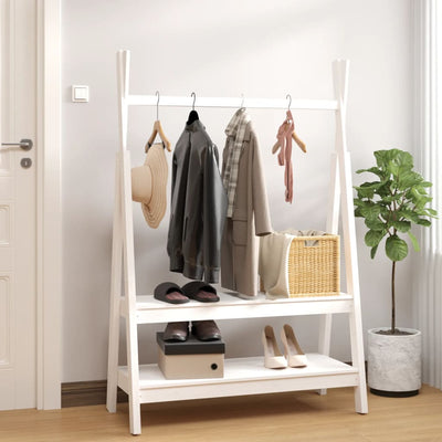 vidaXL Clothes Rack 100x45.5x150 cm Solid Wood Pine