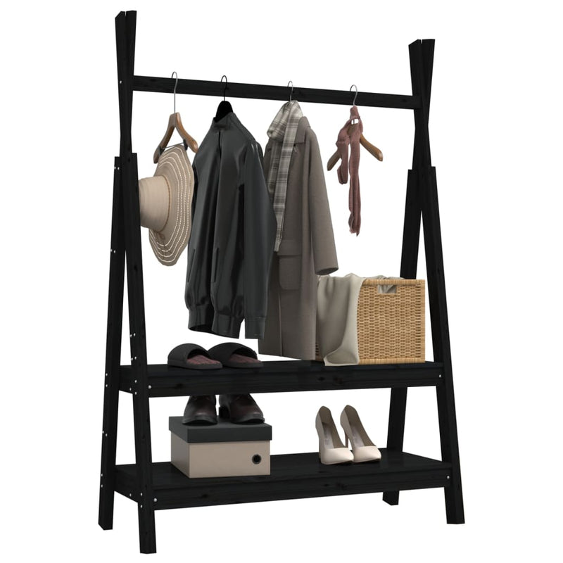 vidaXL Clothes Rack 100x45.5x150 cm Solid Wood Pine