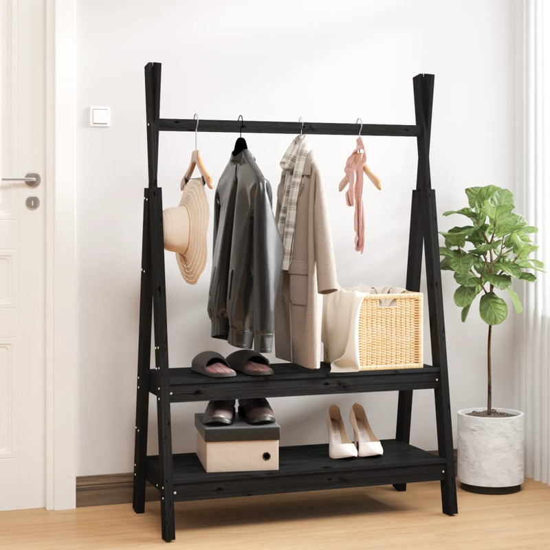 vidaXL Clothes Rack 100x45.5x150 cm Solid Wood Pine