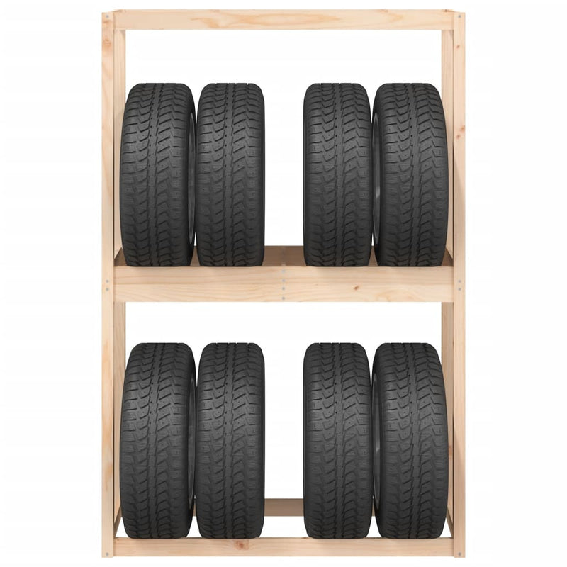 vidaXL Tire Rack Black 120x40x180 cm Solid Wood Pine