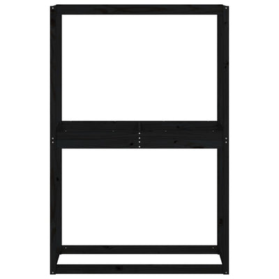 vidaXL Tire Rack Black 120x40x180 cm Solid Wood Pine