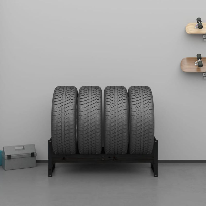 vidaXL Tire Rack 120x40x40 cm Solid Wood Pine