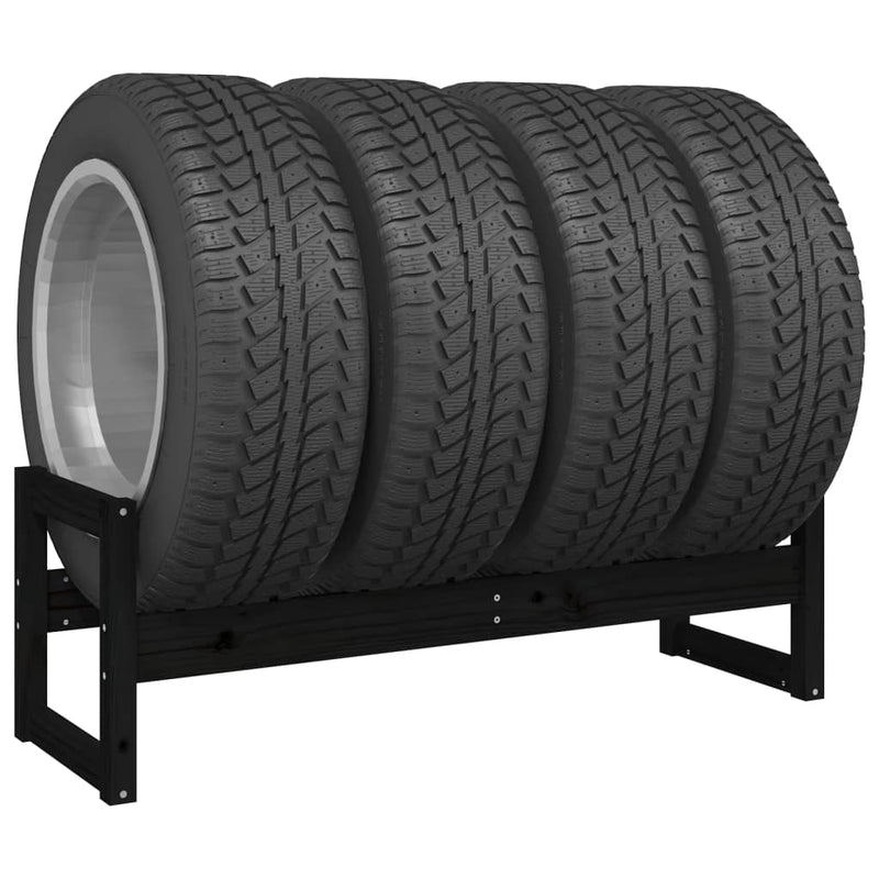 vidaXL Tire Rack 120x40x40 cm Solid Wood Pine