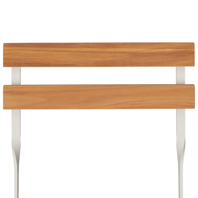 vidaXL 3 Piece Folding Bistro Set Solid Wood Acacia and Steel