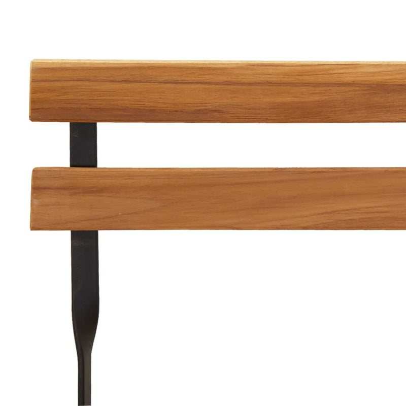 vidaXL Folding Bistro Chairs 4 pcs Solid Wood Teak and Steel