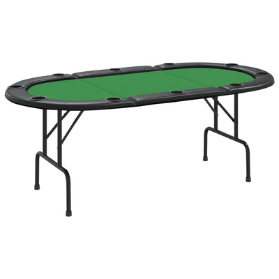 vidaXL 8-Player Folding Poker Table Blue 108x108x75 cm