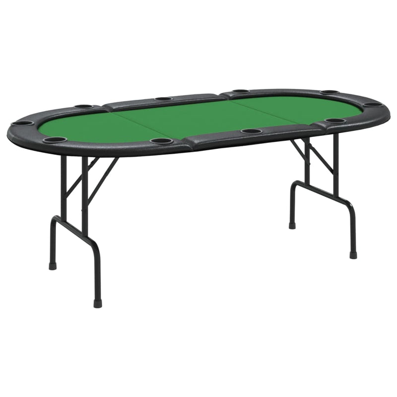 vidaXL 8-Player Folding Poker Table Blue 108x108x75 cm