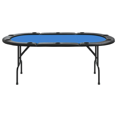 vidaXL 8-Player Folding Poker Table Blue 108x108x75 cm