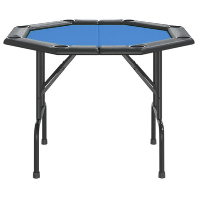 vidaXL 8-Player Folding Poker Table Blue 108x108x75 cm
