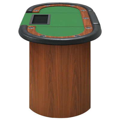 vidaXL 10-Player Poker Table with Chip Tray Blue 160x80x75 cm