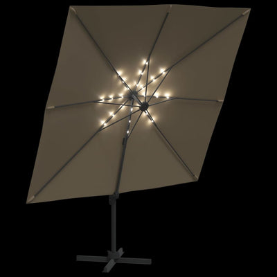 vidaXL LED Cantilever Garden Parasol Anthracite 400x300 cm