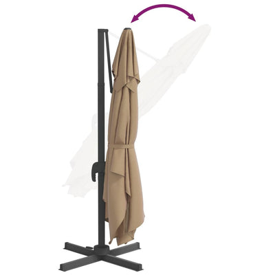 vidaXL LED Cantilever Garden Parasol Anthracite 400x300 cm