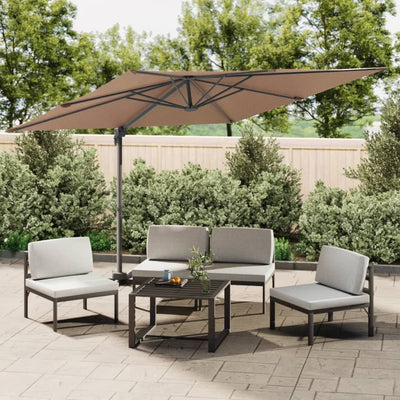 vidaXL LED Cantilever Garden Parasol Anthracite 400x300 cm