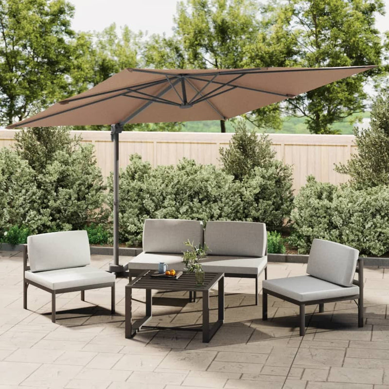 vidaXL LED Cantilever Garden Parasol Anthracite 400x300 cm