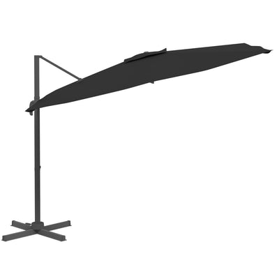 vidaXL LED Cantilever Garden Parasol Anthracite 400x300 cm
