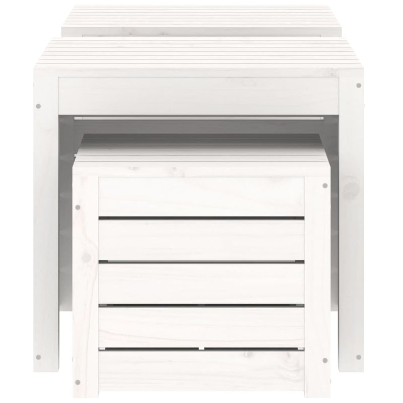 vidaXL 3 Piece Garden Box Set Black Solid Wood Pine