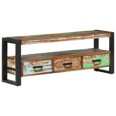 vidaXL TV Cabinet 120x30x45 cm Solid Wood Reclaimed