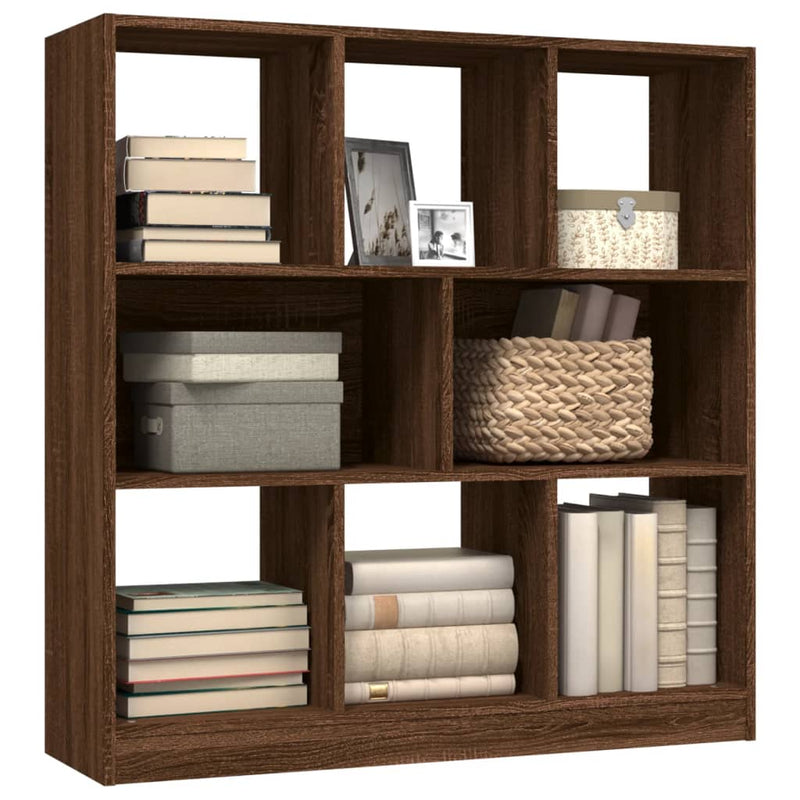 vidaXL Book Cabinet Grey Sonoma 97.5x29.5x100 cm Engineered Wood