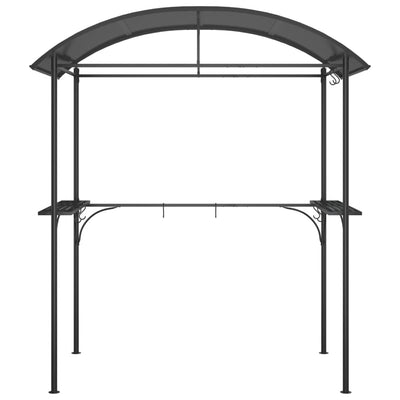 vidaXL BBQ Gazebo with Side Shelves Anthracite 220x115x230 cm Steel