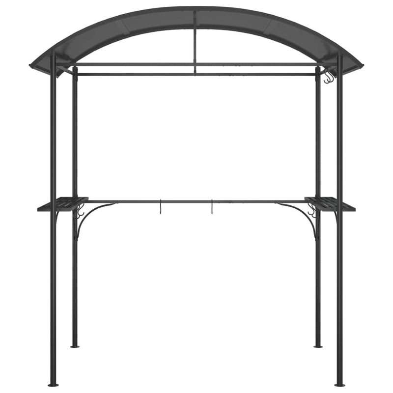 vidaXL BBQ Gazebo with Side Shelves Anthracite 220x115x230 cm Steel