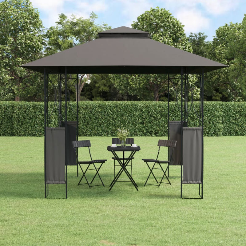 vidaXL Gazebo with Roof Anthracite 300x300x270 cm Steel