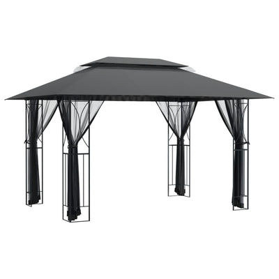 vidaXL Gazebo with Sidewalls Anthracite 300x300x270 cm Steel