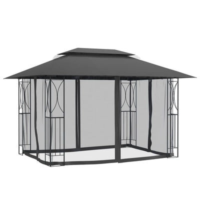 vidaXL Gazebo with Sidewalls Anthracite 300x300x270 cm Steel