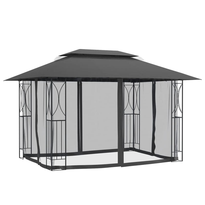 vidaXL Gazebo with Sidewalls Anthracite 300x300x270 cm Steel