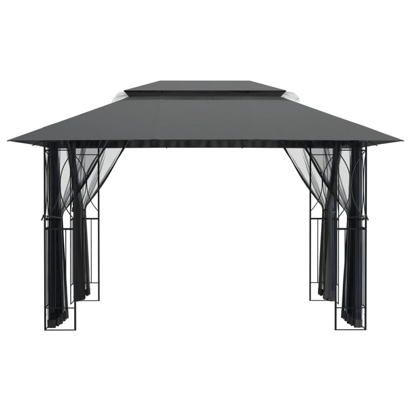 vidaXL Gazebo with Sidewalls Anthracite 300x300x270 cm Steel