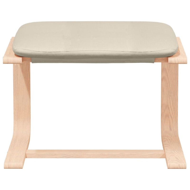 vidaXL Relaxing Chair with Footstool Black Fabric