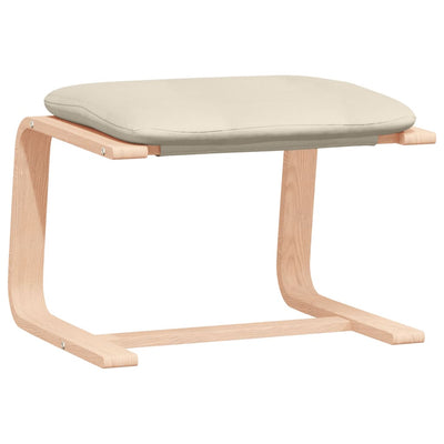 vidaXL Relaxing Chair with Footstool Black Fabric