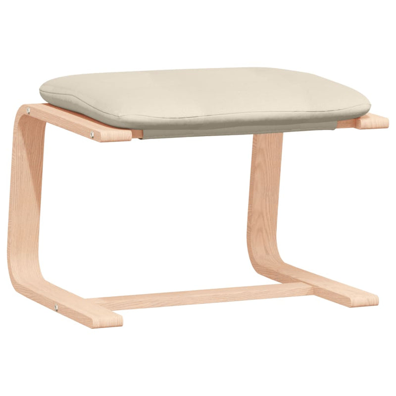 vidaXL Relaxing Chair with Footstool Black Fabric