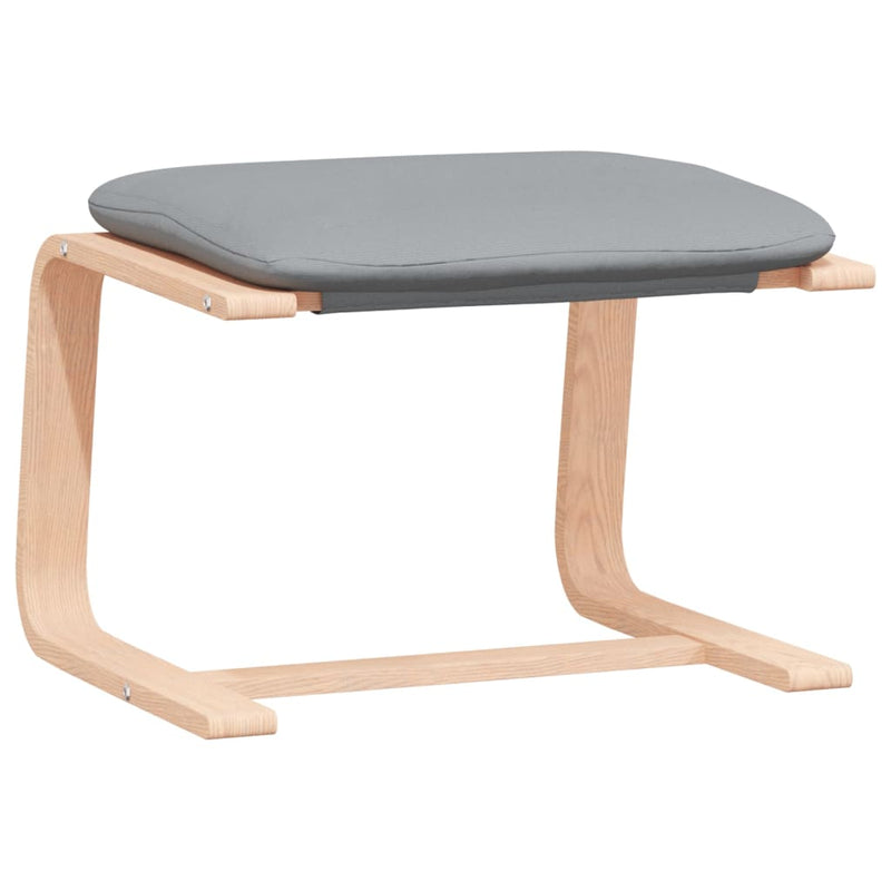 vidaXL Relaxing Chair with Footstool Black Fabric