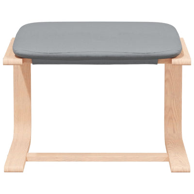 vidaXL Relaxing Chair with Footstool Black Fabric