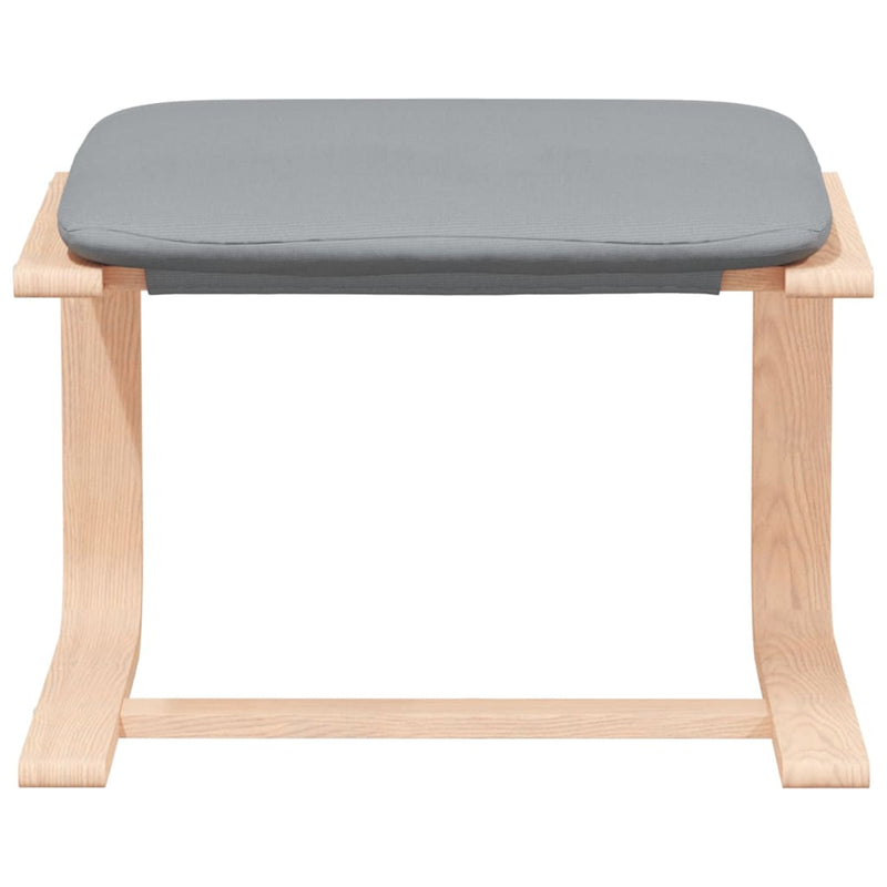 vidaXL Relaxing Chair with Footstool Black Fabric