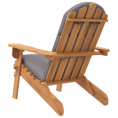 vidaXL Adirondack Garden Chair with Cushions Solid Wood Acacia