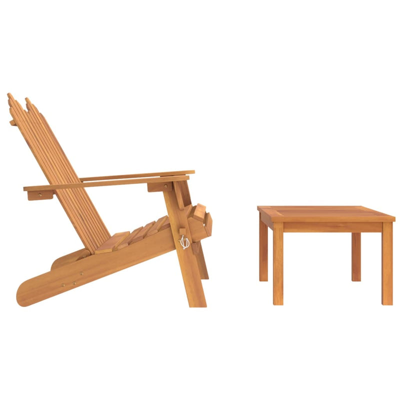 vidaXL 3 Piece Adirondack Garden Lounge Set Solid Wood Acacia