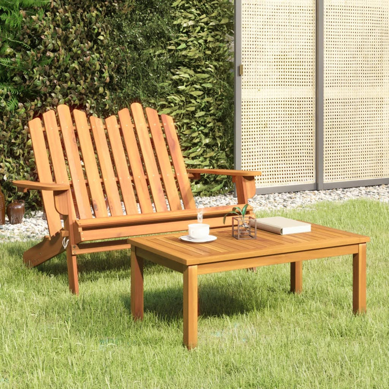 vidaXL 3 Piece Adirondack Garden Lounge Set Solid Wood Acacia
