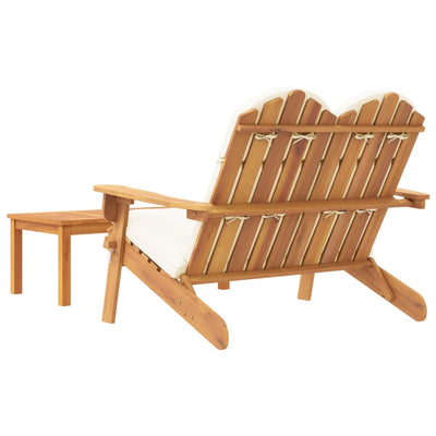vidaXL 3 Piece Adirondack Garden Lounge Set Solid Wood Acacia