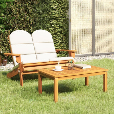 vidaXL 3 Piece Adirondack Garden Lounge Set Solid Wood Acacia