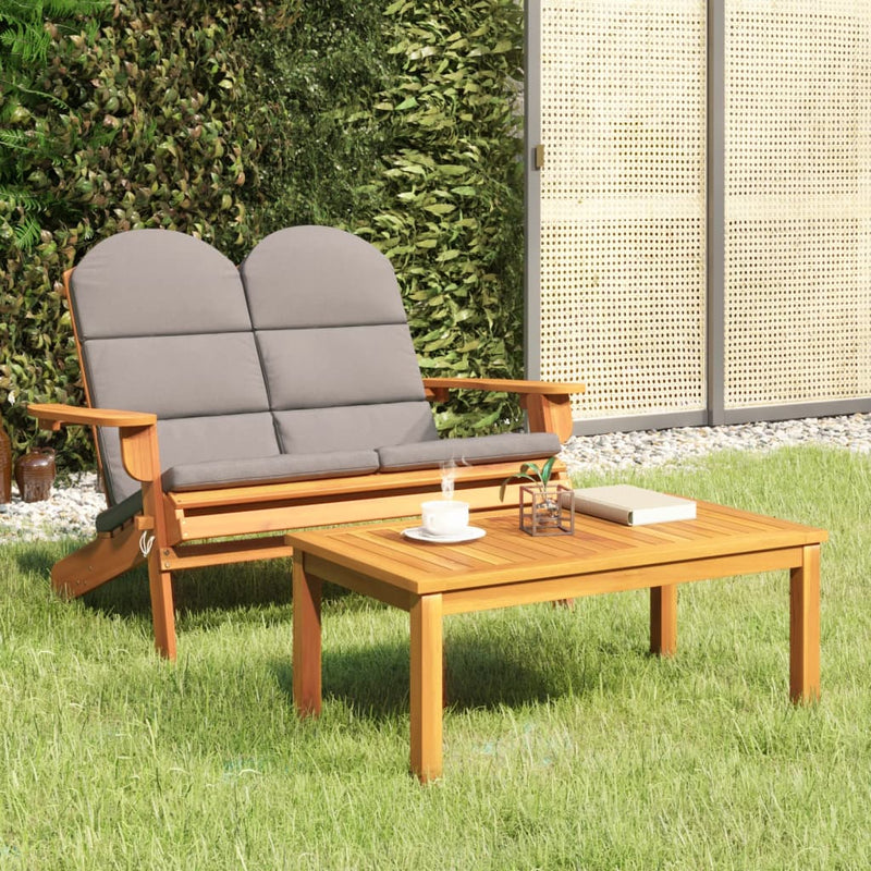 vidaXL 3 Piece Adirondack Garden Lounge Set Solid Wood Acacia