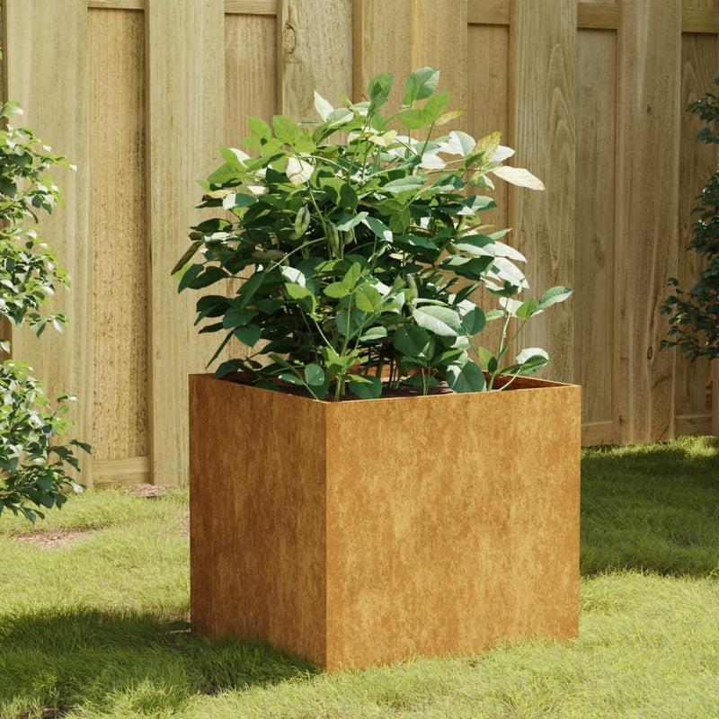 vidaXL Planter 40x41x40 cm Corten Steel
