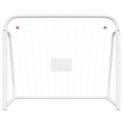 vidaXL Football Goal with Net White 214x75x152 cm Steel&Polyester