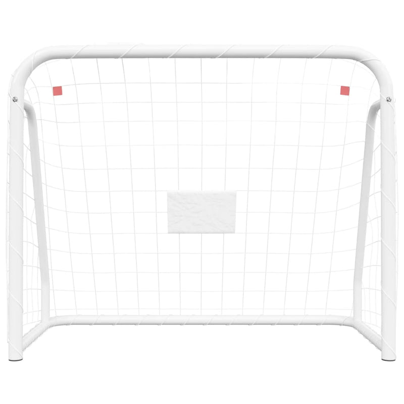 vidaXL Football Goal with Net White 214x75x152 cm Steel&Polyester