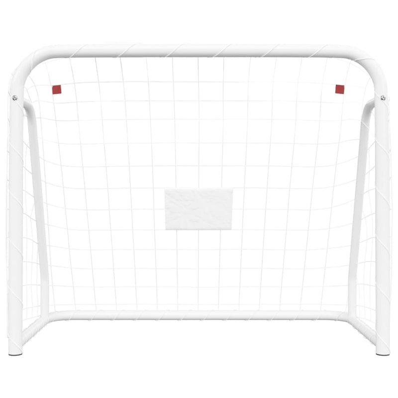 vidaXL Football Goal with Net White 214x75x152 cm Steel&Polyester